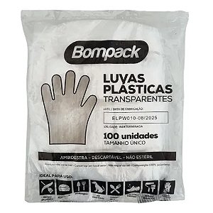 Luvas Descartáveis 100un - Bompack