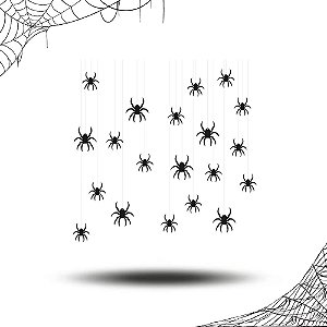 Decoração de Pendurar Aranhas  Halloween 20Un - Regina