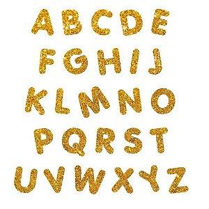 Letra Eva Dourado U - Fábrica de Letras