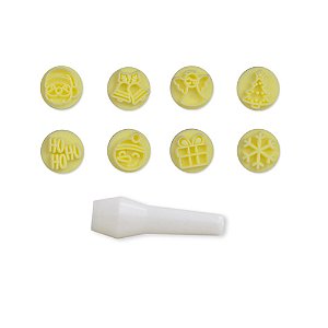 Kit Carimbo Natal Amarelo - Blue Star