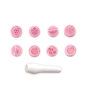 Kit Carimbos Frutas Rosa Bebê - Blue Star