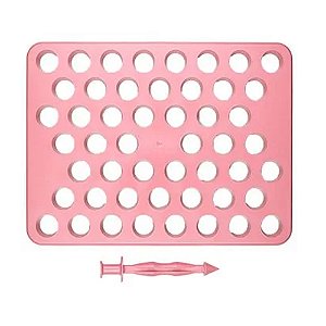 Placa Porcionadora com Empurrador 12g Rosa Bebê - Blue Star