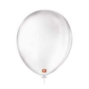 Balão 11 Liso Redondo Transparente 25un - São Roque