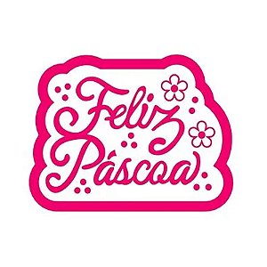 Kit Cortador com Carimbo Placa Páscoa 3D - RR Oliveira