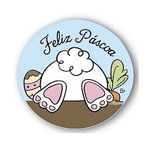 Etiqueta Feliz Páscoa Rabinho 30un - Stickr