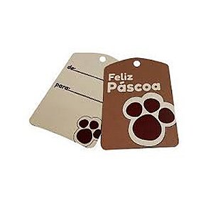 Tag Páscoa Patinha de Coelhinho 10un - Hiper Embalagens
