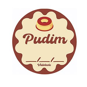 Etiqueta Adesiva Pudim 60un - Hiper Embalagens