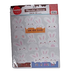 Cartela Adesiva Coelhinhos 22un - Cromus