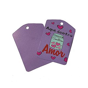 Tag Aqui Dentro Contém Amor 10un - Hiper Embalagens