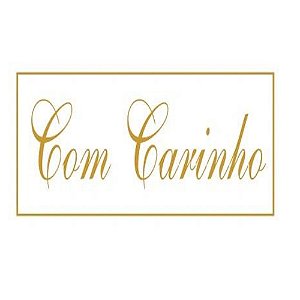 Etiqueta Adesiva Com Carinho Dourado 100un - Hiper Embalagens
