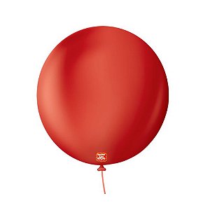 Balão 7 Liso Redondo Vermelho Cereja 50un - São roque
