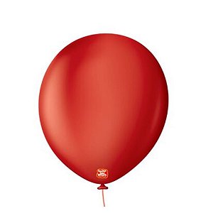 Balão 11 Liso Redondo Vermelho Cereja 25un - São Roque