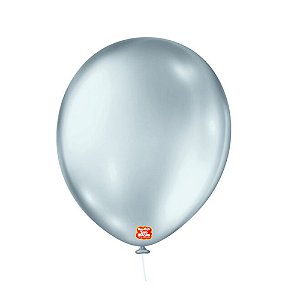 Balão 11 Metálico Azul Soft 25un - São Roque