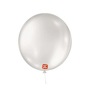 Balão 5 Liso Redondo Branco Pérola 50un - São Roque