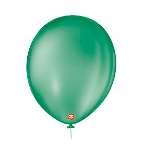 Balão 11 Liso Redondo Verde Folha 25un - São Roque