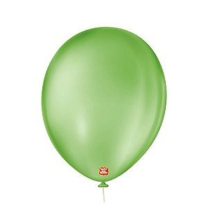 Balão 11 Liso Redondo Verde Maçã 25un - São Roque