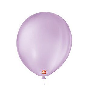 Balão 11 Liso Redondo Lilás Baby 25un - São Roque