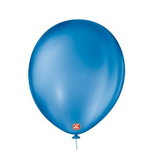 Balão 11 Liso Redondo Azul Cobalto 25un - São Roque