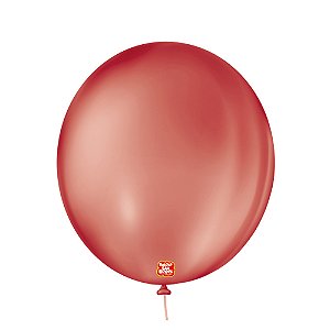 Balão 11 Liso Redondo Vermelho Quente 25un - São Roque