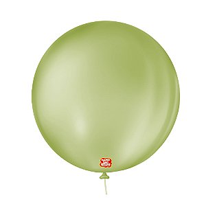 Balão 9 Liso Redondo Verde Eucalipto 50un - São Roque