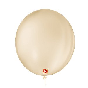 Balão 9 Liso Redondo Bege 50un - São Roque