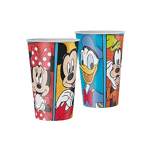 Copo Papel Mickey e Amigos 180ml 8un - Regina