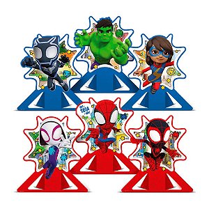 Decoração de Mesa Spidey 6un - Regina