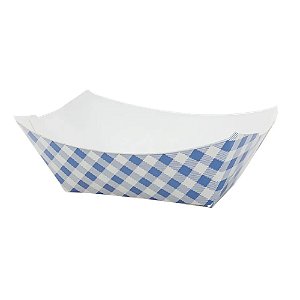 Bandeja Papel Xadrez Azul 10un - Silver