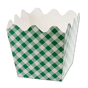 Cachepot Xadrez Verde 8un - Silver