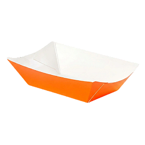 Bandeja Papel Dobrável 14,5Cm Laranja 10un - Silver