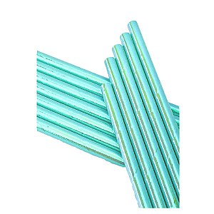 Canudo Papel Furta Cor Azul 12un - Silver