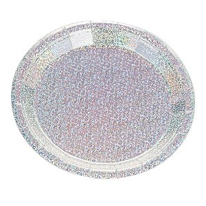Prato Papel Holográfico Prata 10un - Silver