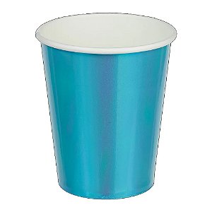 Copo Papel Furta Cor Azul Bebê 10un - Silver
