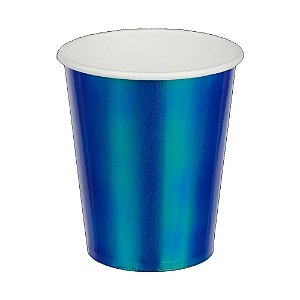 Copo Papel Furta Cor Azul 10un - Silver