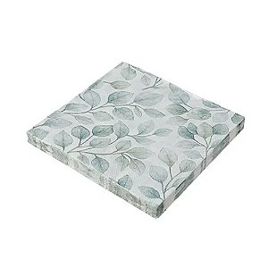 Guardanapo Folhagem Verde 33x33Cm - Silver