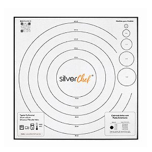 Tapete Fibra De Vidro/Silicone 33x33Cm - Silver