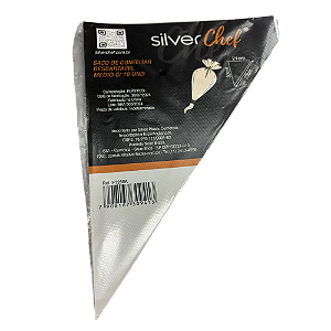 Manga de Confeitar Descartável Médio 10un - Silver