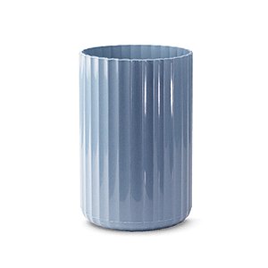 Vaso Decorativo Canelado Azul Gris - Tasil