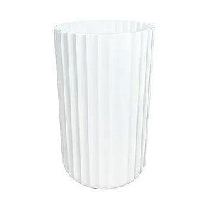 Vaso Decorativo Canelado Branco - Tasil