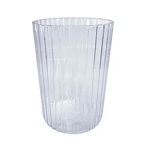 Vaso Decorativo Canelado Transparente - Tasil