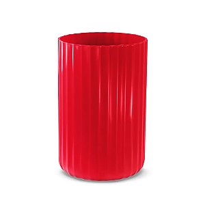 Vaso Decorativo Canelado Vermelho - Tasil
