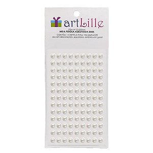 Meia Pérola Adesiva 8mm 126un Creme - Artlille