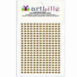 Chaton Adesivado 5mm 273un Ouro - Artlille