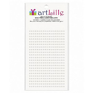 Meia Pérola Adesiva 4mm 396un Branca - Artlille