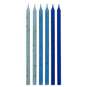 Vela Palito Degradê Azul 6 un - Regina