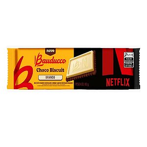 Choco Biscuit Chocolate Branco Netflix 80g - Bauducco