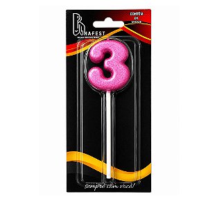 Vela Citrus Metali Pink Número 3 - Alchester
