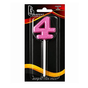 Vela Citrus Metali Pink Número 4 - Alchester