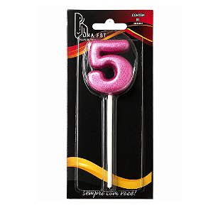 Vela Citrus Metali Pink Número 5 - Alchester