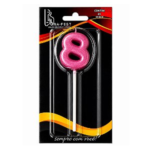 Vela Citrus Metali Pink Número 8 - Alchester